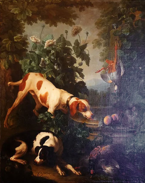 scena-di-caccia-cani-1700